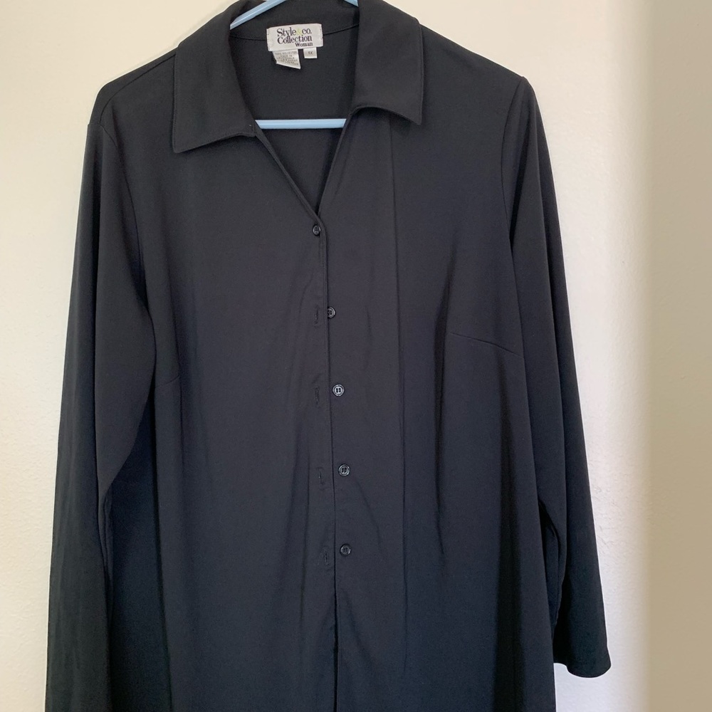 Style & co button down long sleeve shirt